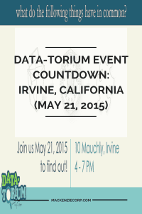 Data-torium Event Countdown Irvine, California (May 21, 2015)